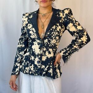 Incredible Vintage 2000s Betsy Johnson acid wash denim jacket. Women’s size  XS